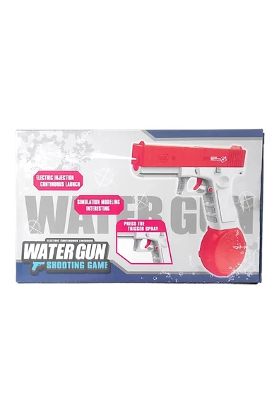 Elektrikli Otomatik Atış Yapan Su Tabancası 10 Metre Menzilli 500 Ml. Depolu 20 Cm. - 4