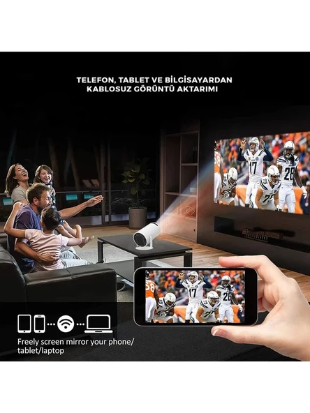 HAKOPRO H96 Mini Android 11.0 1080P Taşınabilir Projeksiyon Cihazı - 4