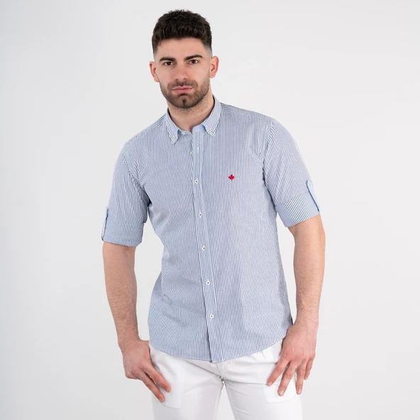 PAUL MARTİN REGULAR FİT GOFRE KUMAŞ ERKEK GÖMLEK - 9