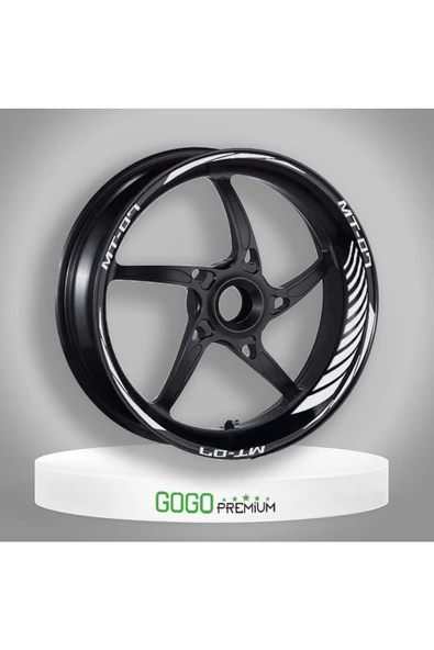 GOGOPREMİUM FLORASAN YEŞİL YAMAHA MT-07 UYUMLU RACING 1 SET JANT ŞERİDİ