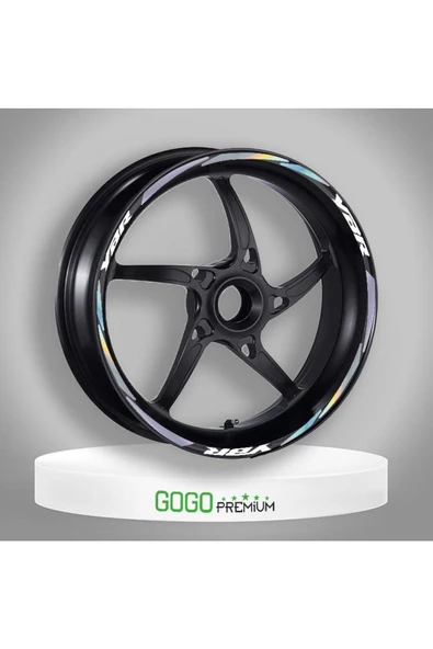 GOGOPREMİUM REFLEKTÖR BEYAZ RACİNG YAMAHA R25 UYUMLU 1 SET JANT ŞERİDİ