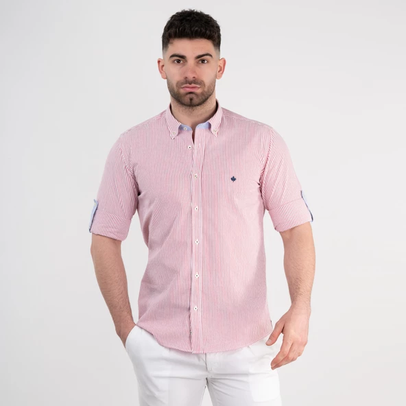 PAUL MARTİN REGULAR FİT GOFRE KUMAŞ ERKEK GÖMLEK - 5