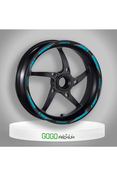 GOGOPREMİUM CF MOTO UYUMLU MAVİ 1 SET JANT ŞERİDİ