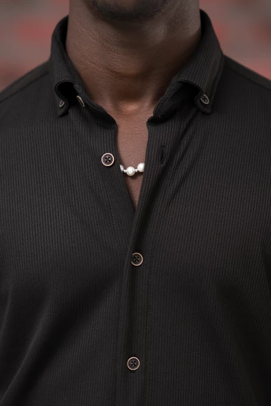 Advante İnce Fitilli Full Likralı Yaka Düğmeli Mevsimlik Slimfit Gömlek - Resim 11