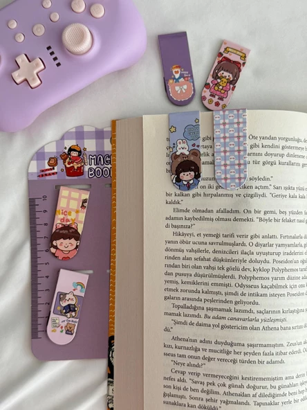 Kawaii Magnetic Bookmark / Kitap Ayracı 6lı Set - 2