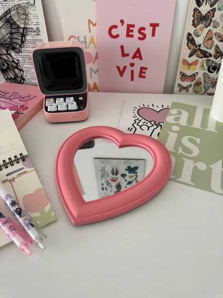 Pink Love Küçük Makyaj Aynası - 3