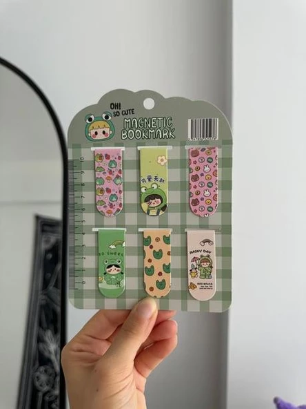 Frog Magnetic Bookmark / Kitap Ayracı 6lı Set