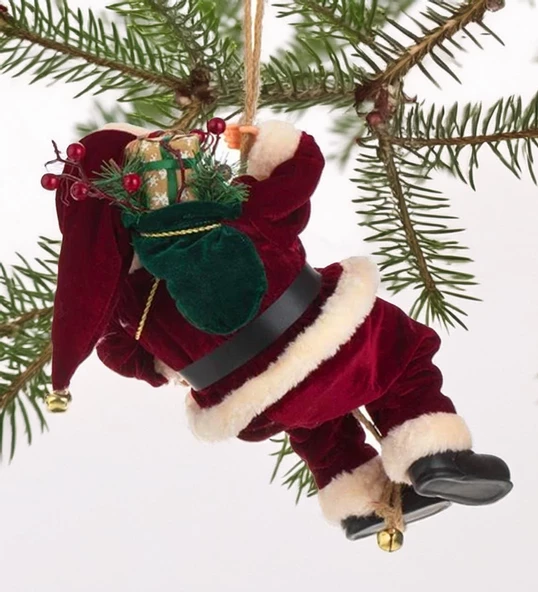Yılbaşı Süsü Noel Baba Biblo Figür Büyük Boy 45cm - Asma ipi ile 78 cm - 2
