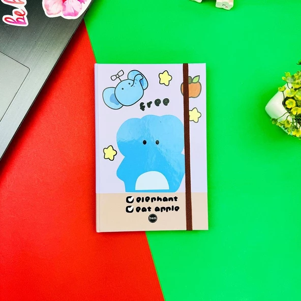 FİL TASARIM LASTİKLİ ÇİZGİSİZ DEFTER - 3