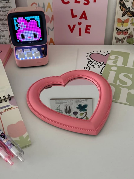 Pink Love Küçük Makyaj Aynası - 4