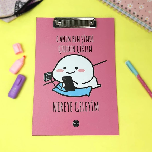 ÇİLEDEN ÇIKTIM TASARIMLI ÖZEL KUTULU SEKRETERLİK LASTİKLİ DEFTER VE KALEMLİK SET - 3