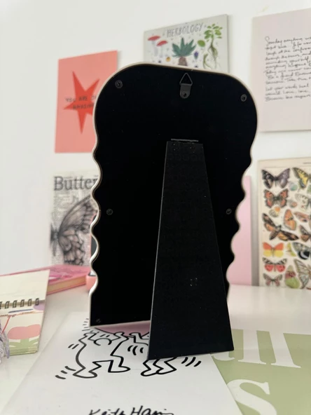 Beyaz Zikzak Desen Makyaj Aynası - 2