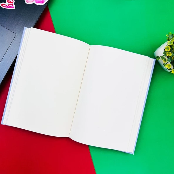 PANDA PATTERN TASARIM LASTİKLİ ÇİZGİSİZ DEFTER - 2