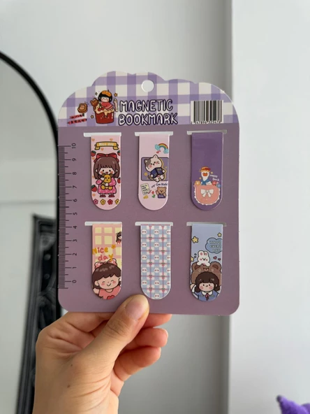 Kawaii Magnetic Bookmark / Kitap Ayracı 6lı Set