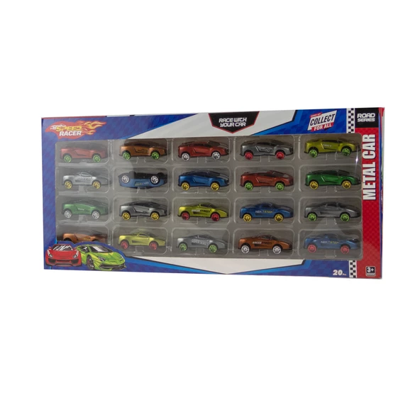 1:70 Ölçek Metal Arabalar Model 20'lu Set 7 Cm - 2