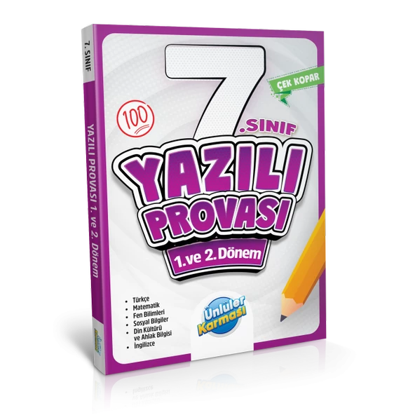 7.Sınıf Ünlüler Karması Yazılı Provası 1.ve 2.Dönem ürün görseli 1