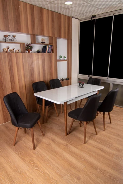 kesenegore 80x130(kapalı) 80x170(açık) Yemek Odası Takımı Mutfak Masası Takımı Yemek Masası 6 Kişilik