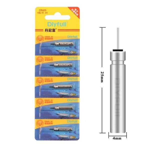 Pilli Fosfor İçin Kullan At CR425 3.6V Lityum Pil (ŞARJ EDİLMEZ) 5 Pcs