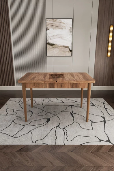 UZMHOME 6 Kişilik Açılır Masa Sandalye Takımı Mutfak Masası Takımı Salon Masası Yemek Masası Masa Takımı - 3