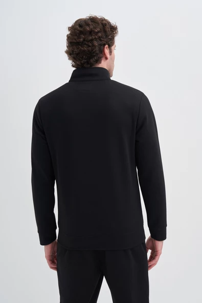 Cazador 24KCEEO05243 Siyah Erkek Kalın Boğazlı Yarın Fermuarlı Sweat - 5