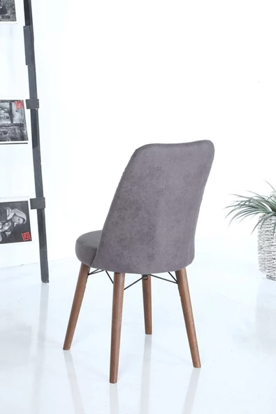 Lion 170X80 Barok Ceviz Açılır Yemek Ve Mutfak Masa Takımı 6 Sandalyeli - 6