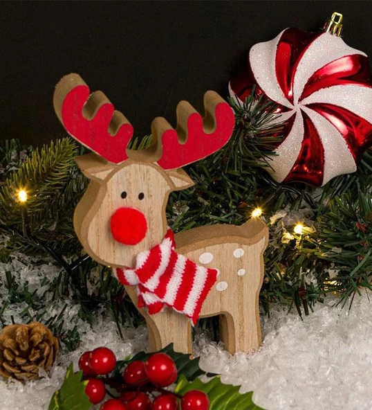 Yılbaşı Süsü Noel Baba Biblo Figür Büyük Boy 45cm - Asma ipi ile 78 cm - 4
