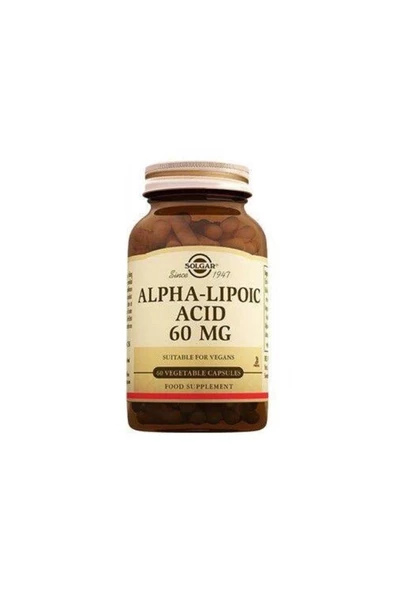 Solgar Alpha Lipo Acid 60 mg 60 Kapsül