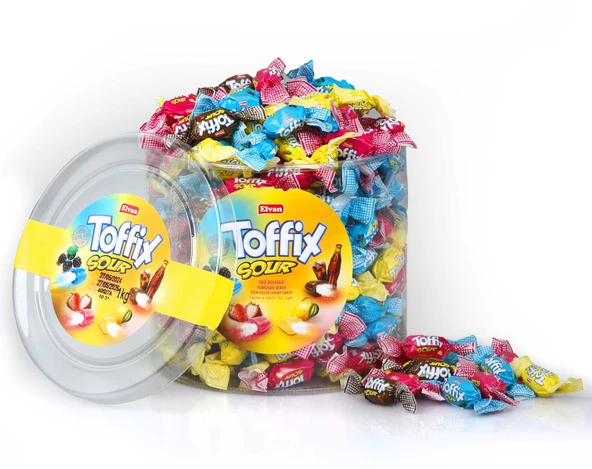 Toffix Sour Silindir 1000Gr. (1 Kutu)