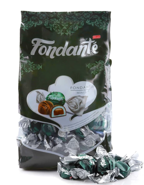 Fondante Çikolata Dolgulu Naneli 1000 Gr. (1 Poşet)