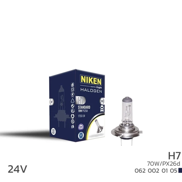 Niken 24V H7 70W Halojen Ampul Px26D