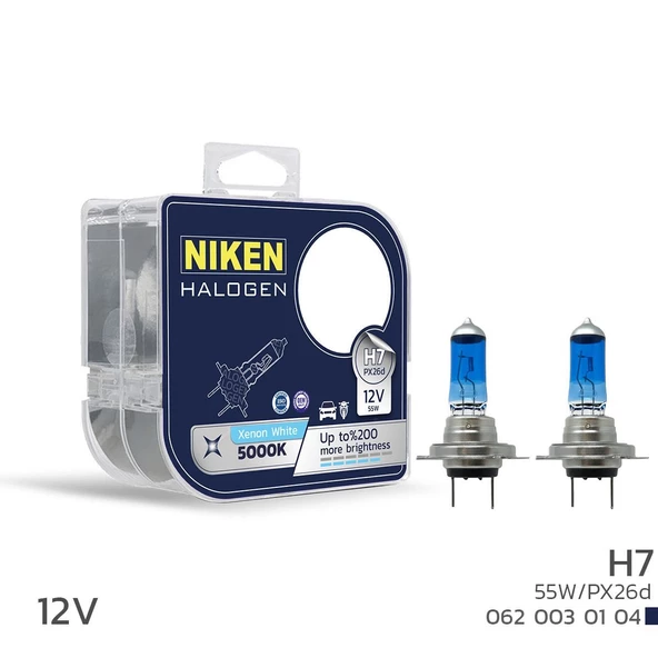 Niken 12V H7 55W Beyaz Işık Ampul PX26d 5000K