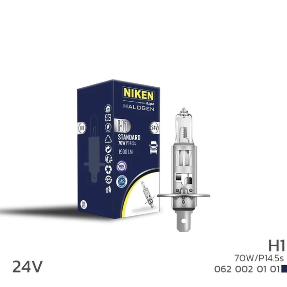 Niken 24V H1 70W Halojen Ampul P14.5S ürün görseli