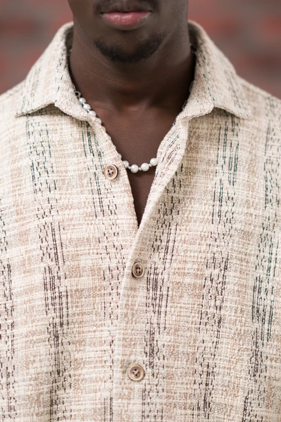 Brenzo Yarı Oversize (Hafif Bol) Kalın Çizgili Oduncu Gömlek BRZ0322 - Resim 6