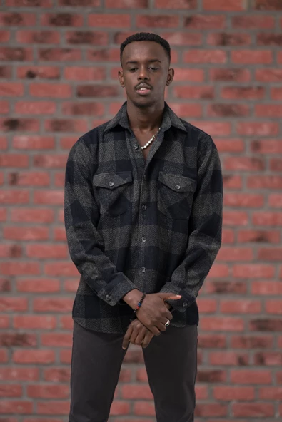 Modtime Oversize (Bol Kesim) Ekoseli Çift Cepli Oduncu Gömlek - Resim 2