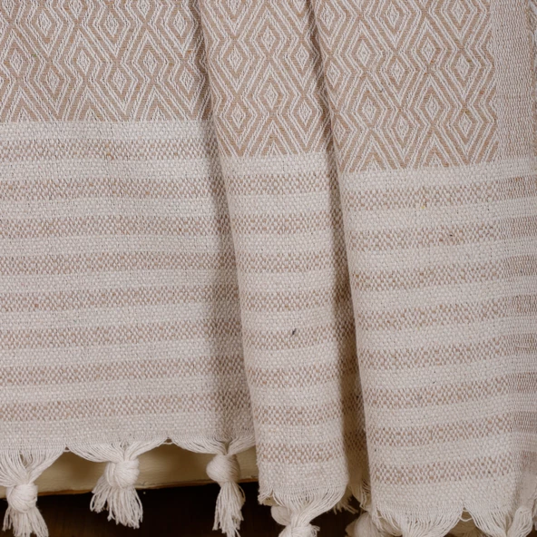 Buldan İşi Kaymaz Pamuklu Koltuk Örtüsü 170x210 Cm Koltuk Şalı Çekyat Kanepe Örtüsü - 3