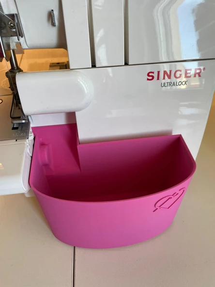 Singer Overlok Çöp Kutusu Fire Kabı XL Fuşya Pembe 14SH654 14SH754 14HD854 HD0405S S010L - 4