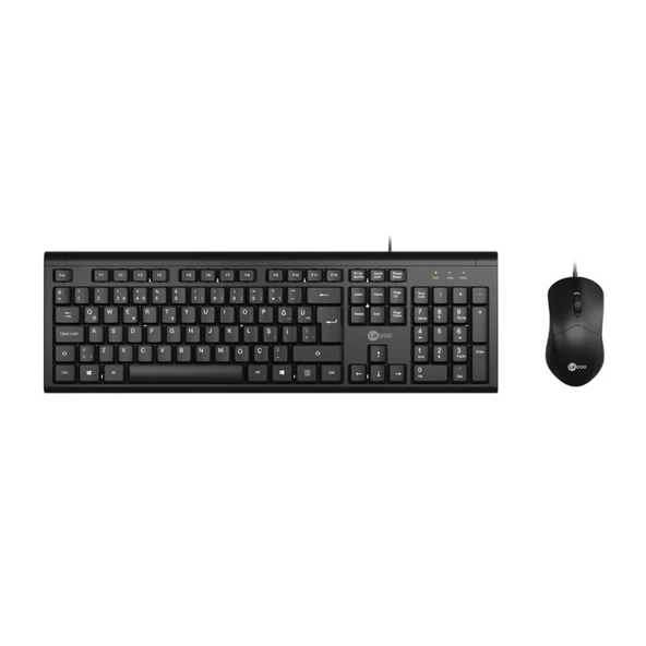 LENOVO LECOO Q Usb Kablolu Siyah Klavye/Mouse Set CM101