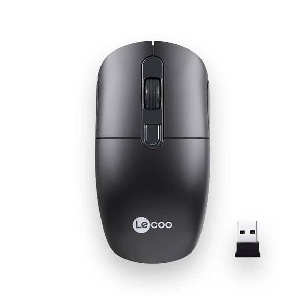 LENOVO LECOO M2001 Kablosuz+USB 1600DPI+4 Tuşlu Siyah Mouse