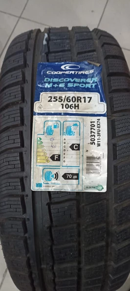 255/60 R 17 106 H COOPER KAR LASTİĞİ-(4ADETTAKIM)-ÜRETİM TARİHİ:2015  2556017 - 2