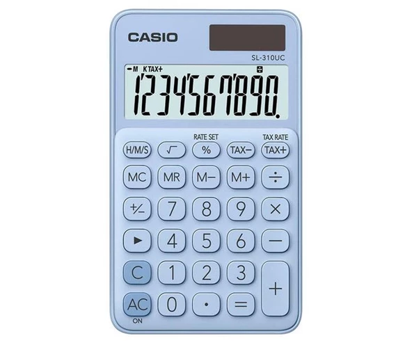 Casio Cep Tipi 10 Hane Açık Mavi Hesap Makinesi