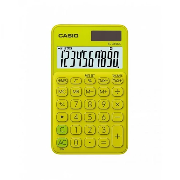 Casio Cep Tipi 10 Hane Sarı Hesap Makinesi