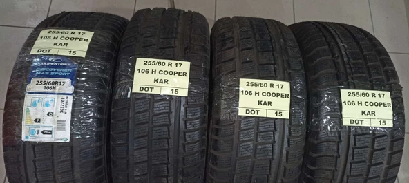 255/60 R 17 106 H COOPER KAR LASTİĞİ-(4ADETTAKIM)-ÜRETİM TARİHİ:2015  2556017