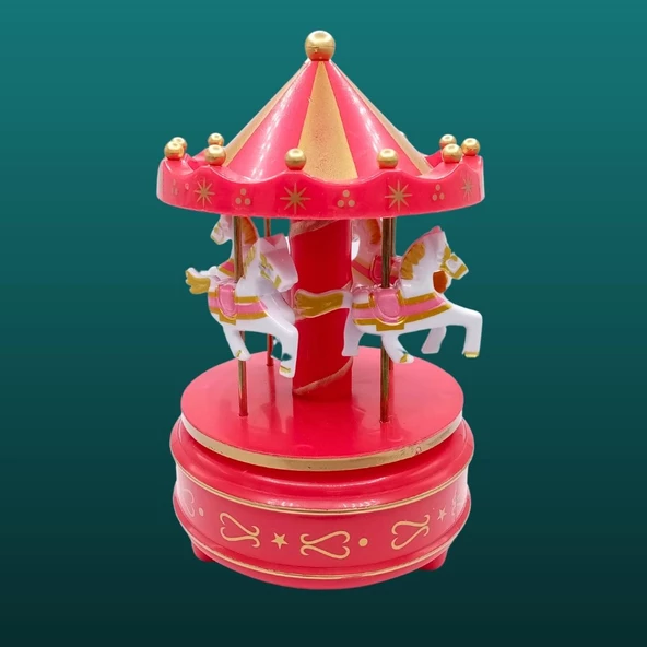 Atlı Karınca Müzik Kutusu Kurmalı Kırmızı Büyük No.3 - 2