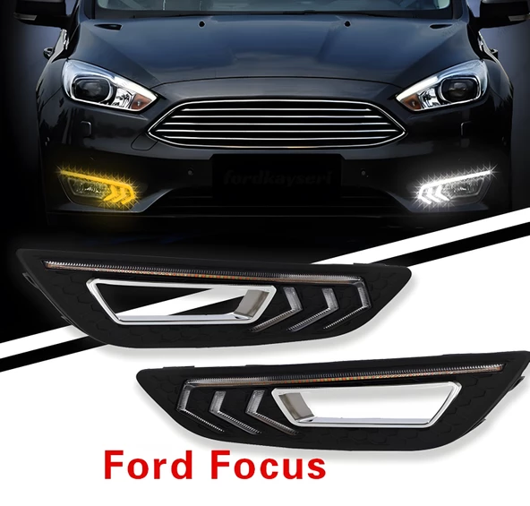 Ford Focus Ön Sis Far Gündüz Ledi Sinyalli Sağ Sol Takım 2015-2018