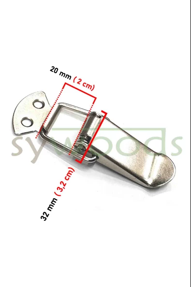 Sandık klipsi yaylı büyük 9 cm metal kapak mandalı kutu kilidi yaylı kilit - 3