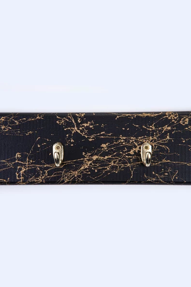 Omers Fincan Askısı 45 Cm Siyah Gold Desen - Resim 4