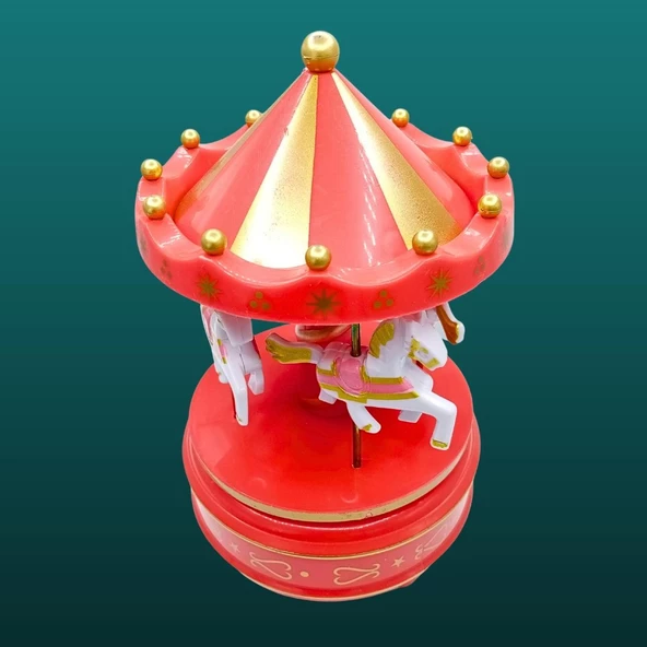 Atlı Karınca Müzik Kutusu Kurmalı Kırmızı Büyük No.3 - 3