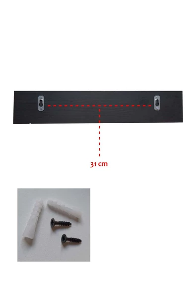 Omers Fincan Askısı 45 Cm Siyah Gold Desen - Resim 6