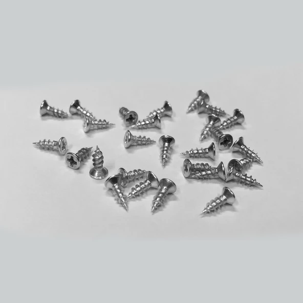 50 ADET NİKEL 6,5 MM MİNİ AHŞAP MENTEŞE KİLİT HOBİ VİDASI - 2
