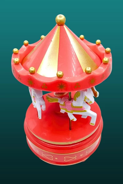 Atlı Karınca Müzik Kutusu Kurmalı Kırmızı Büyük No.3 - 7